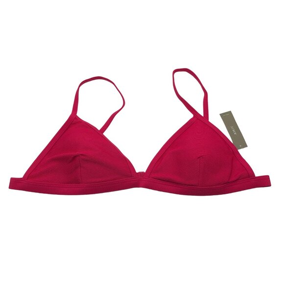 J Crew Swim J Crew Ribbed Triangle Bikini Top Removable Padding